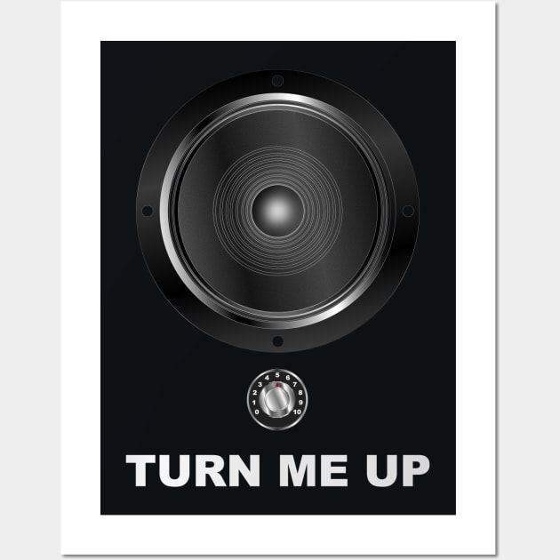 Turn Me Up - Woofer + Vol Knob Wall Art by geodesyn